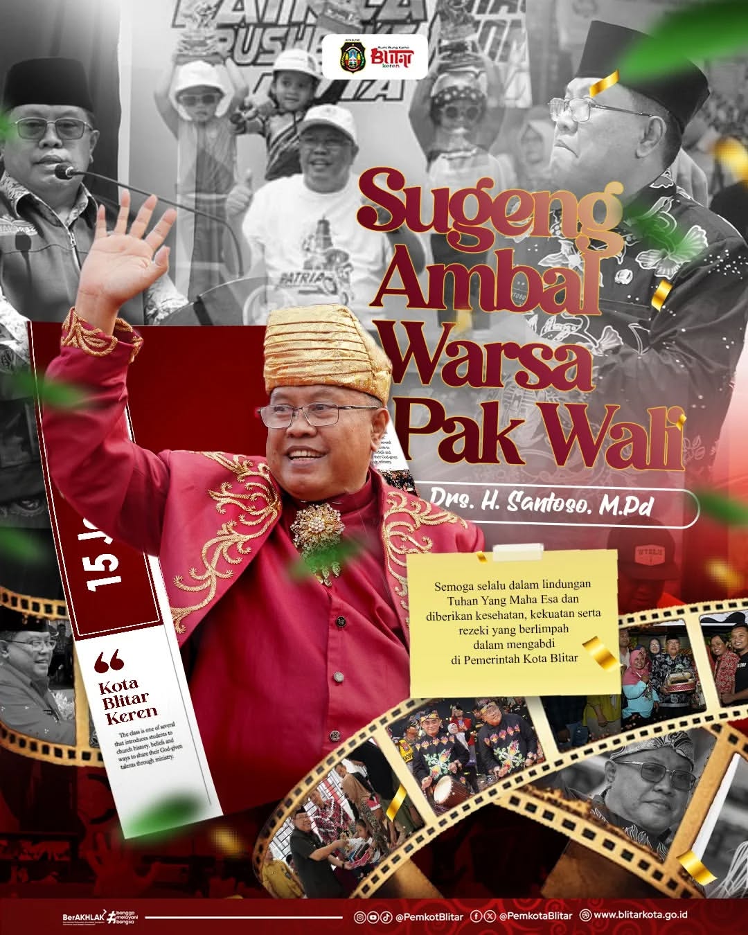 Perayaan Ulang Tahun Walikota Blitar, Santoso