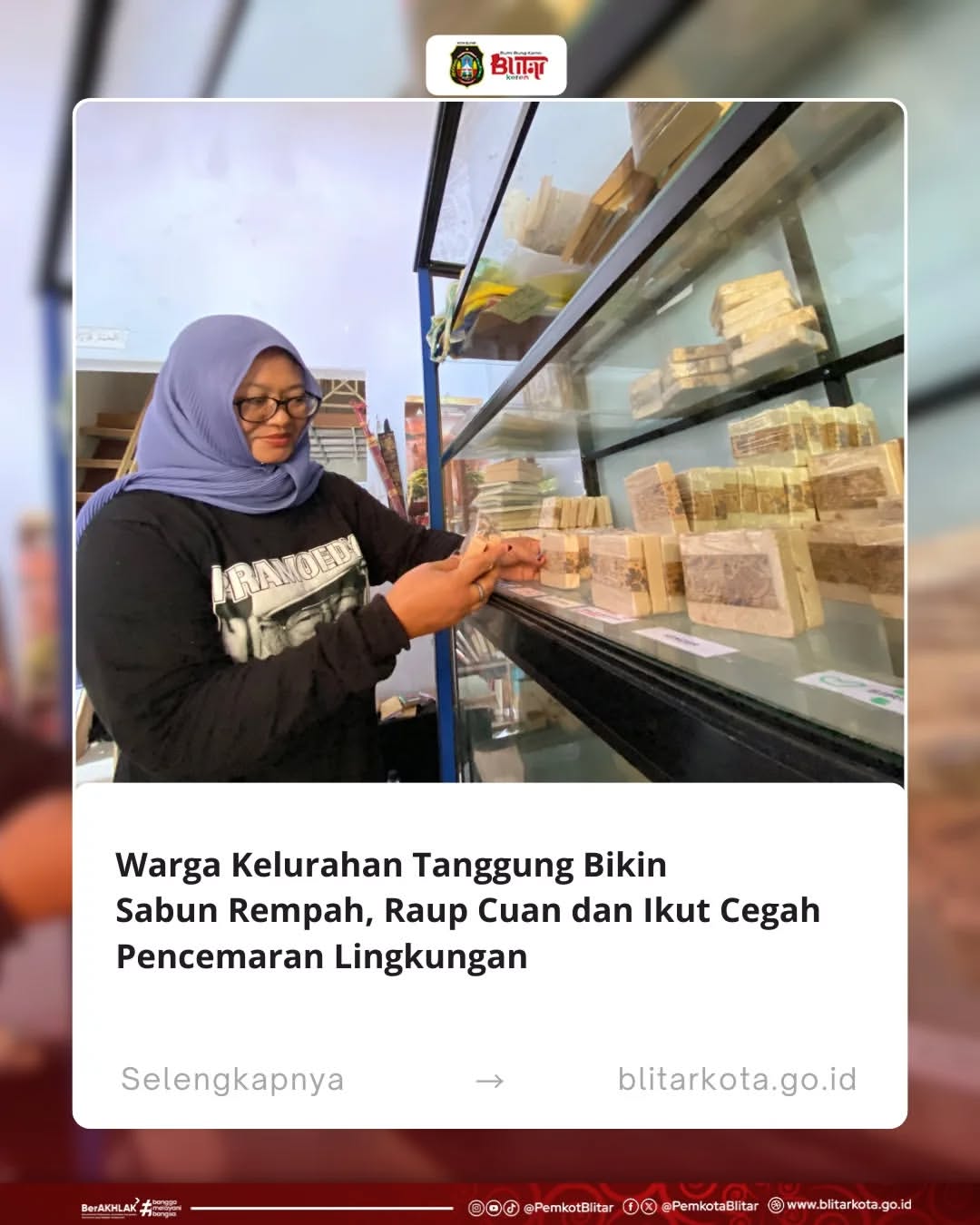 Inovasi Sabun Rempah dari Warga Kelurahan Tanggung, Kota Blitar