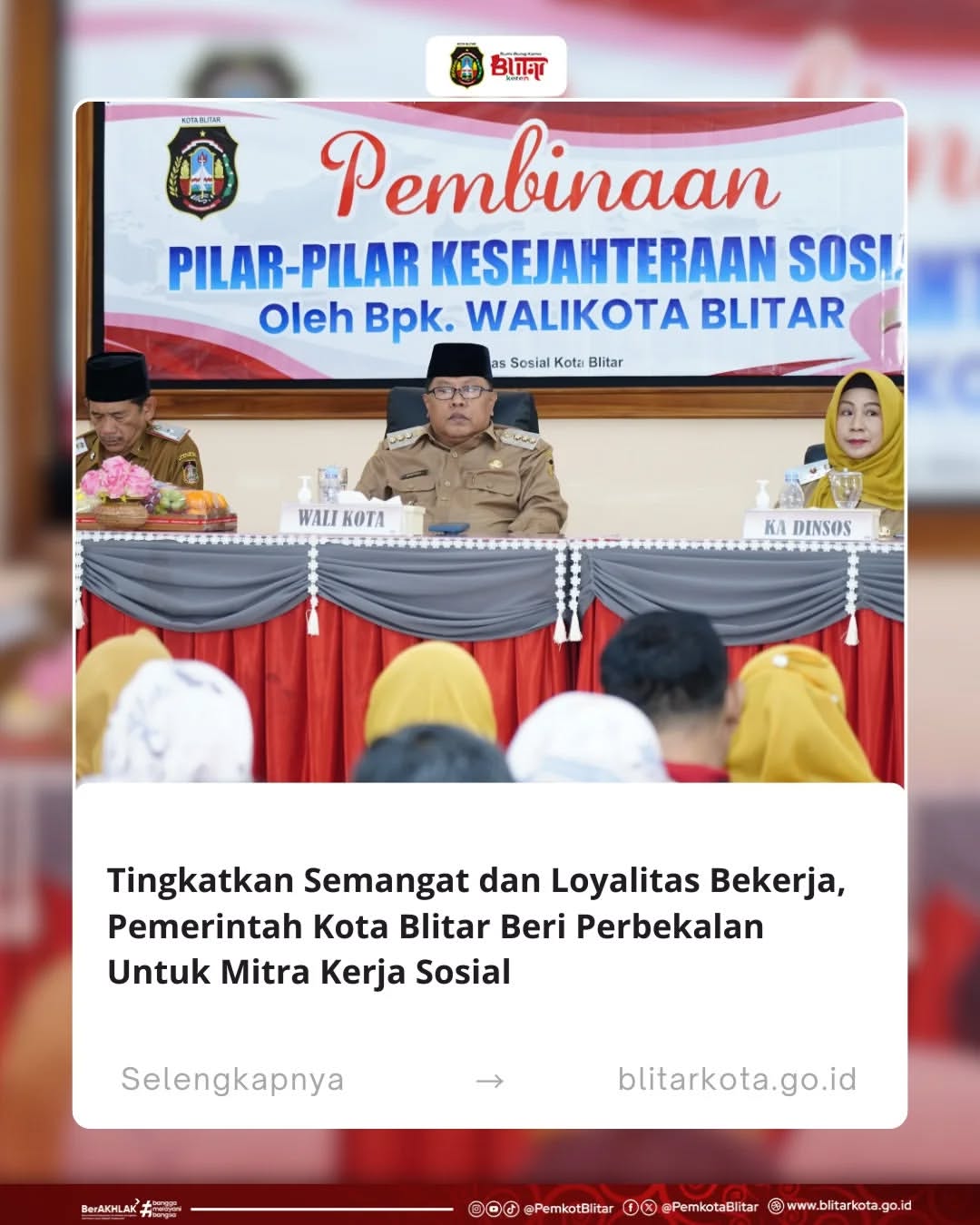 Pemkot Blitar Gelar Pembinaan Pilar Kesejahteraan Sosial