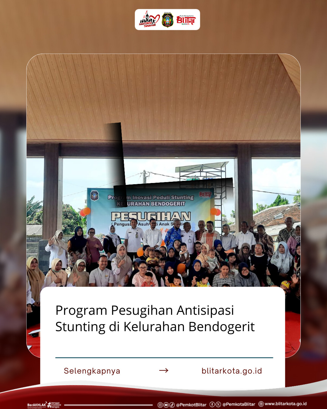 Program Pesugihan Diluncurkan untukatasi Stunting di Kota Blitar
