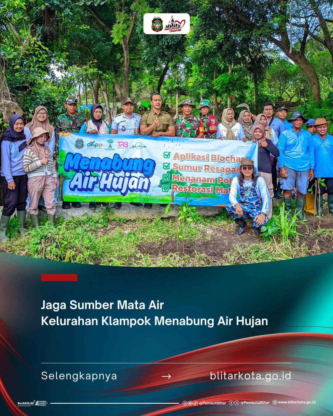 Kelurahan Klampok Gelar Penanaman Pohon dan Pembuatan Sumur Resapan