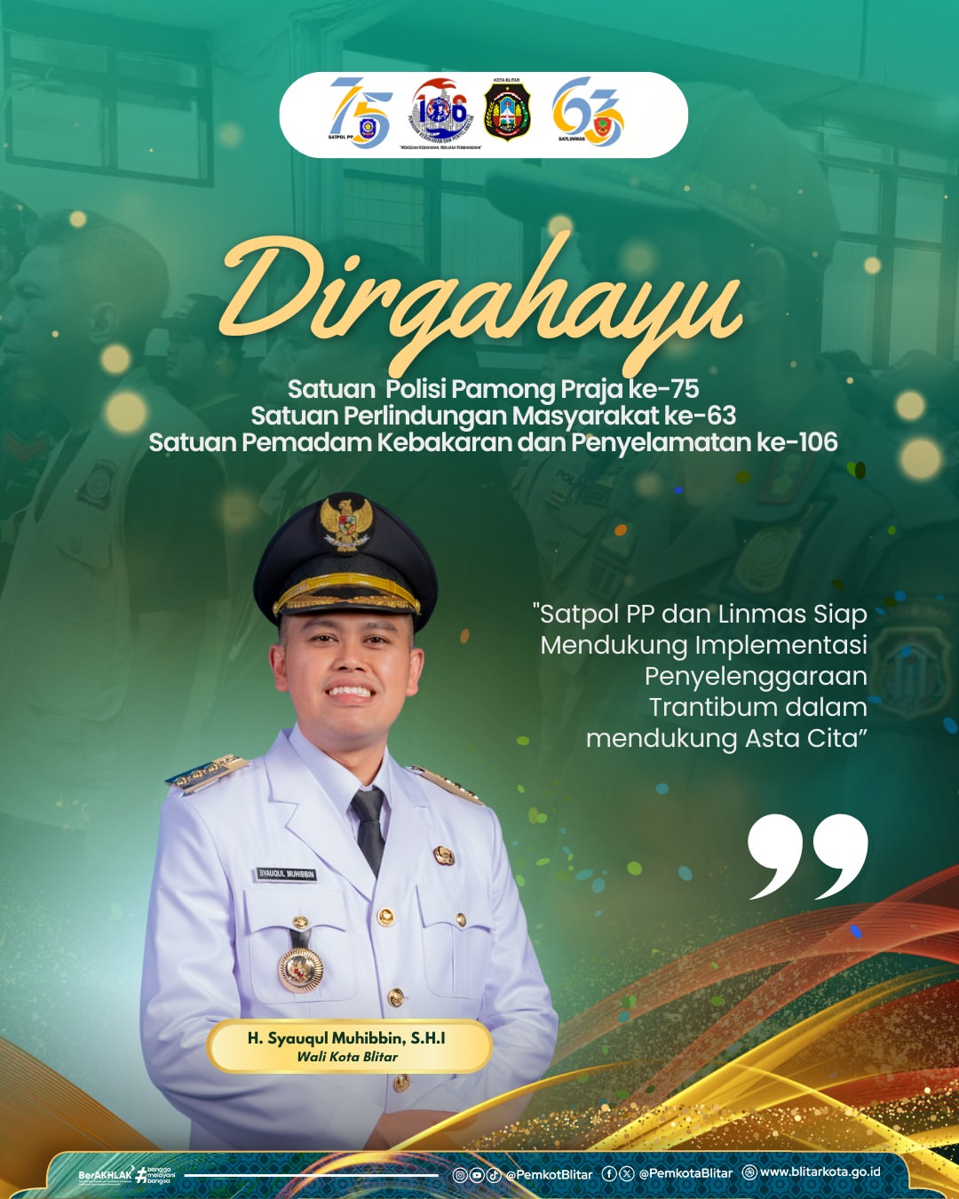 Hari Ulang Tahun Satpol PP, Satlinmas, dan Pemadam Kebakaran
