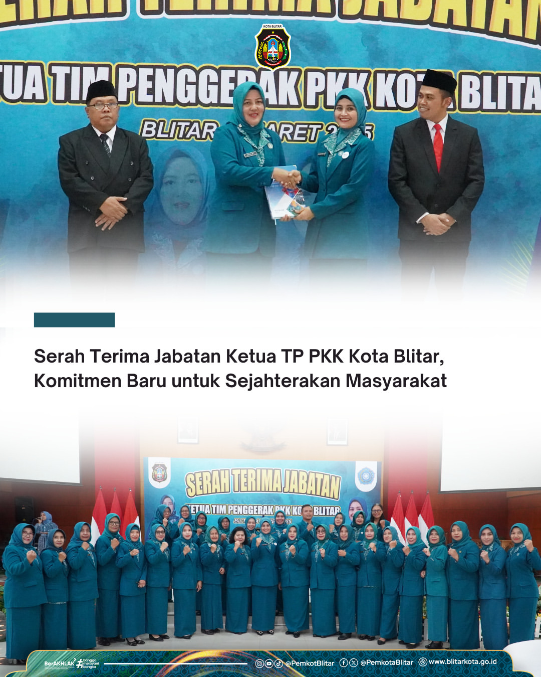 Serah Terima Jabatan Ketua Tim Penggerak PKK Kota Blitar