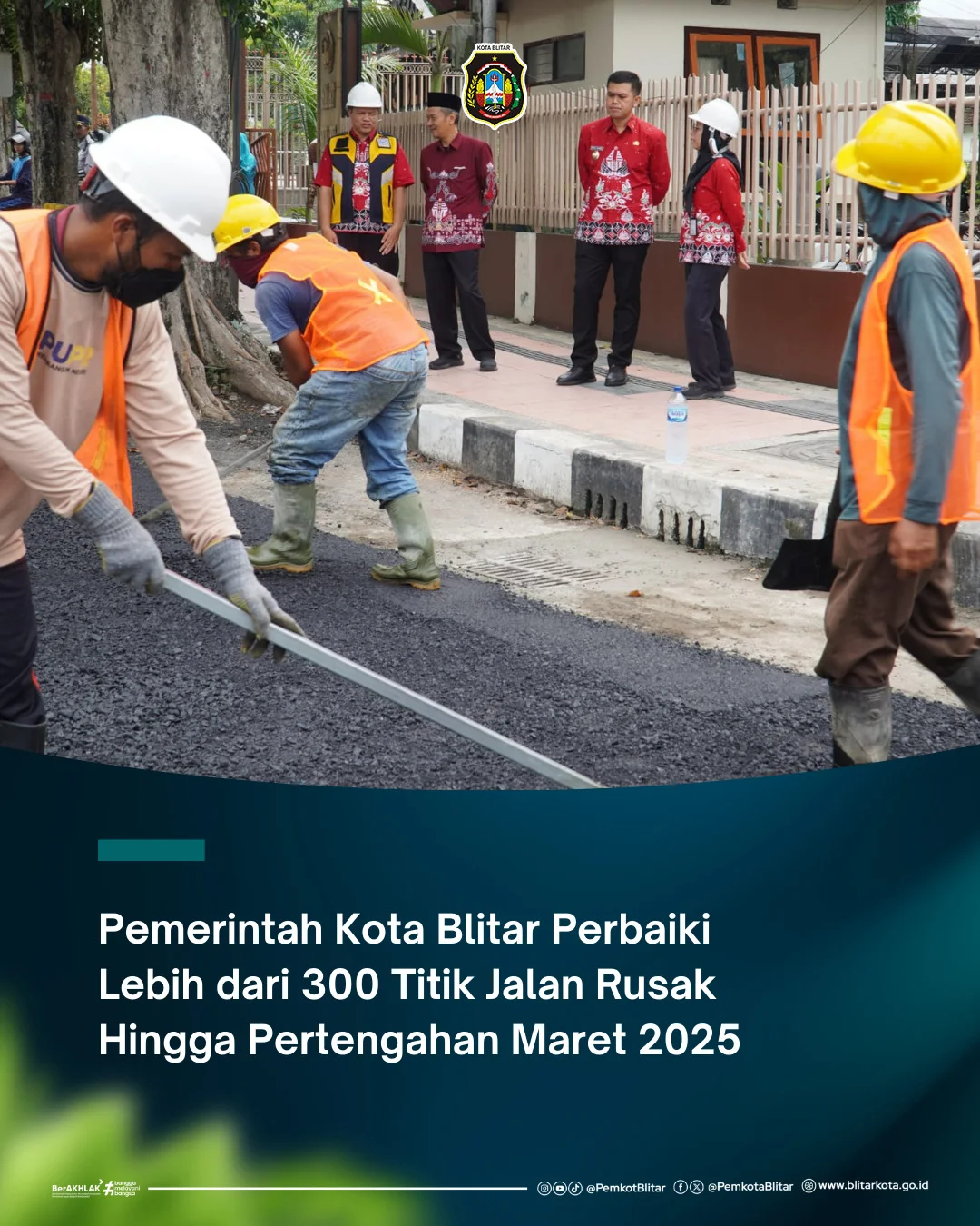 Pemerintah Kota Blitar Perbaiki Lebih dari 300 Titik Jalan Menjelang Idulfitri
