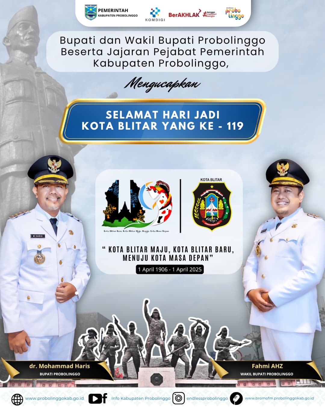Ucapan Terima Kasih dari Pemerintah Kota Blitar untuk Warga