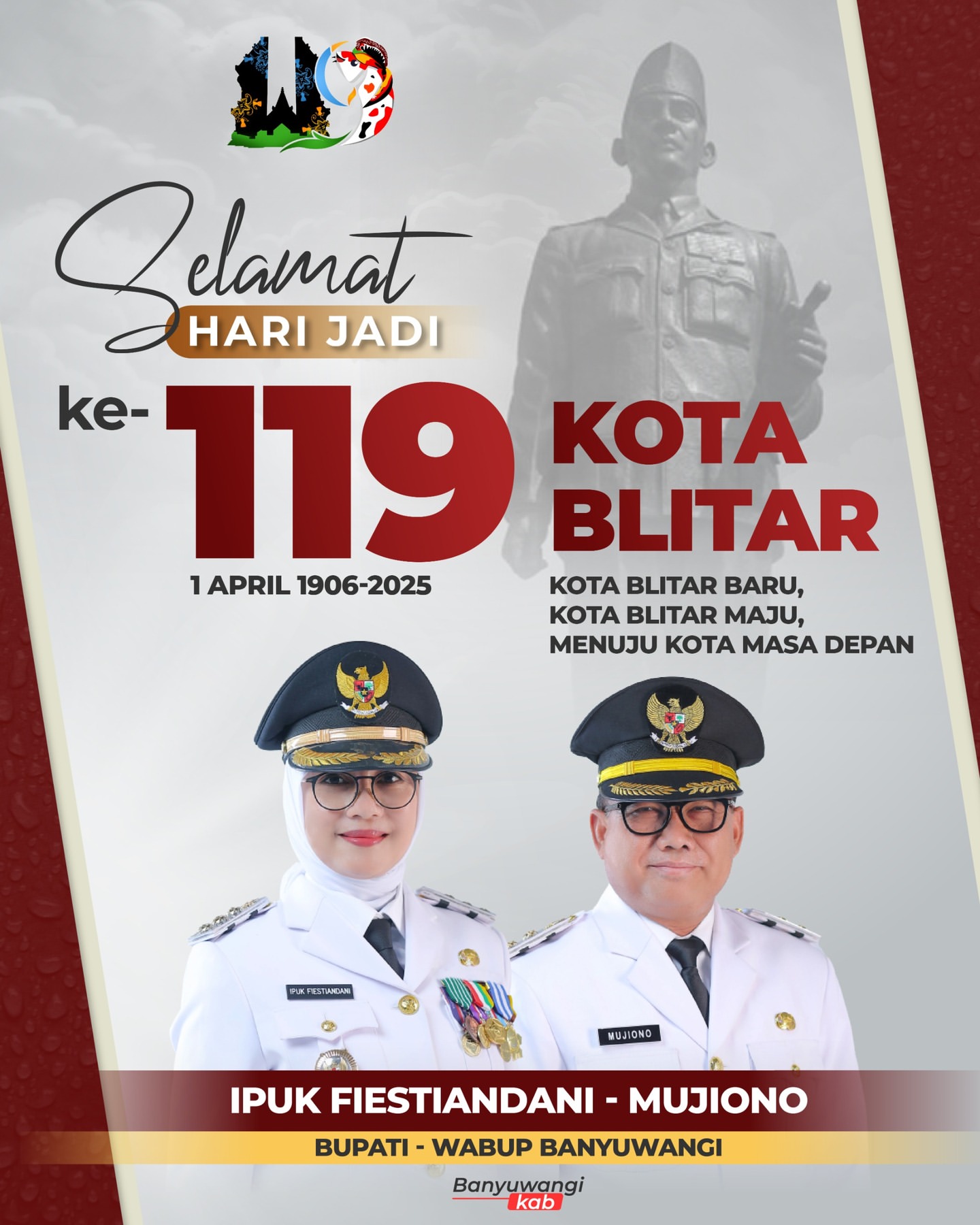 Ucapan Terima Kasih Pemerintah dan Masyarakat Kota Blitar dalam Peringatan Hari Jadi ke-119