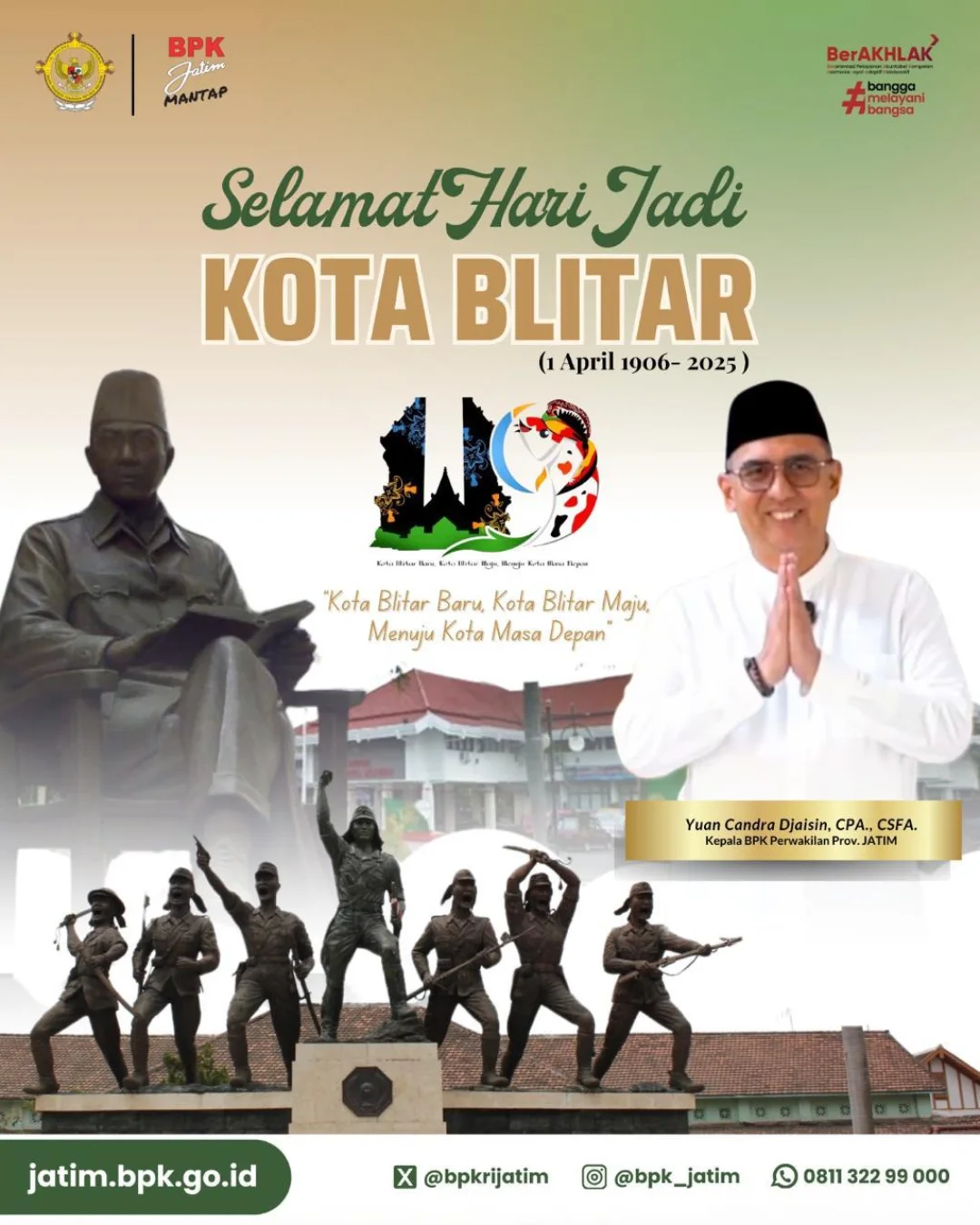 Ucapan Terima Kasih Menyambut Hari Jadi ke-119 Kota Blitar