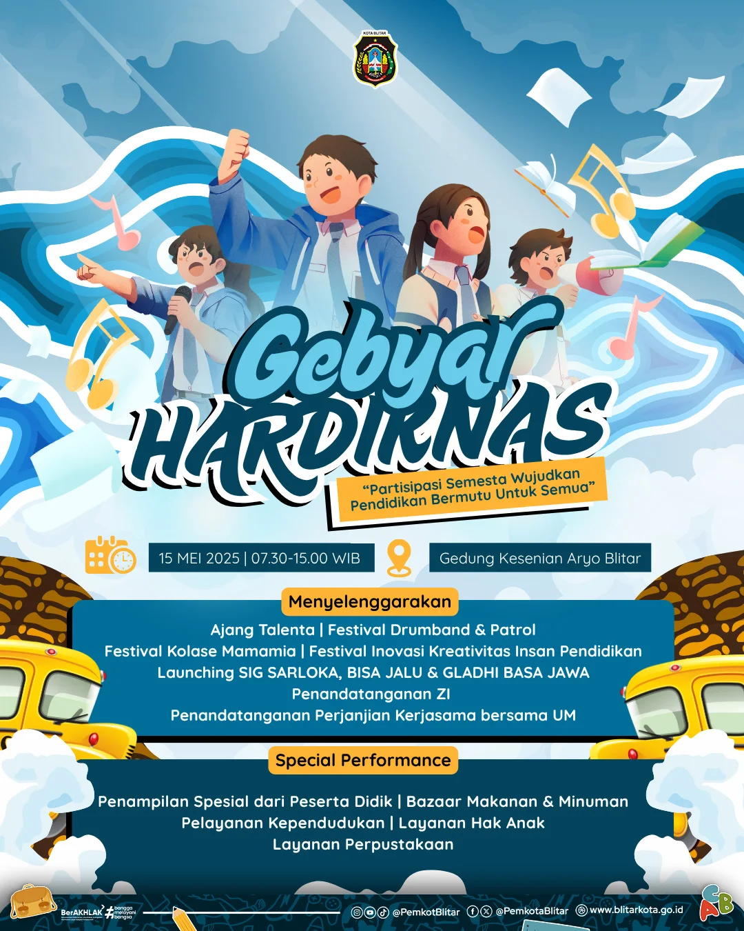 GEBYAR HARDIKNAS 2025 di Blitar Tampilkan Kreativitas dan Sinergi Pendidikan