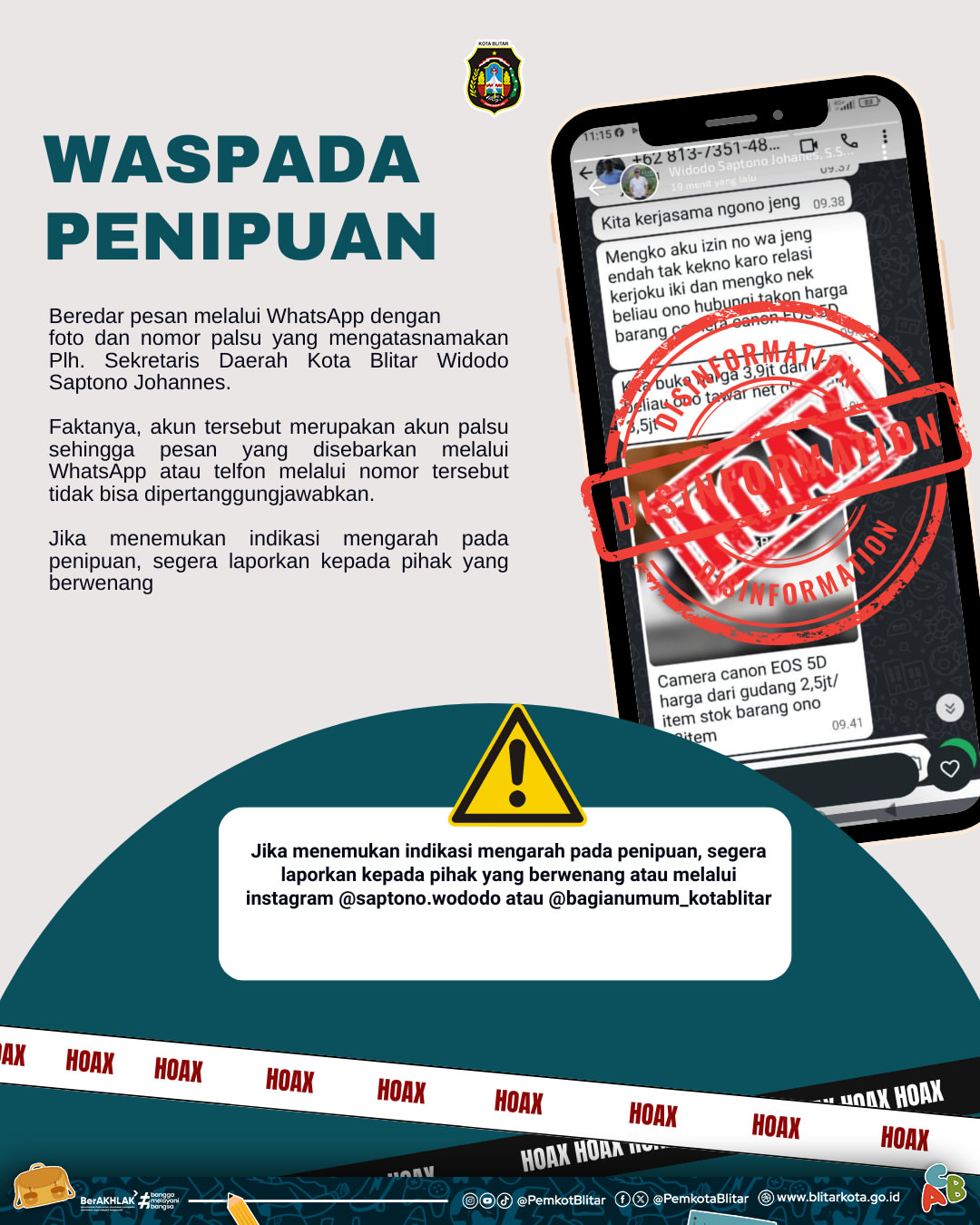 Perhatian Warga Blitar: Hati-hati Terhadap Penipuan di WhatsApp