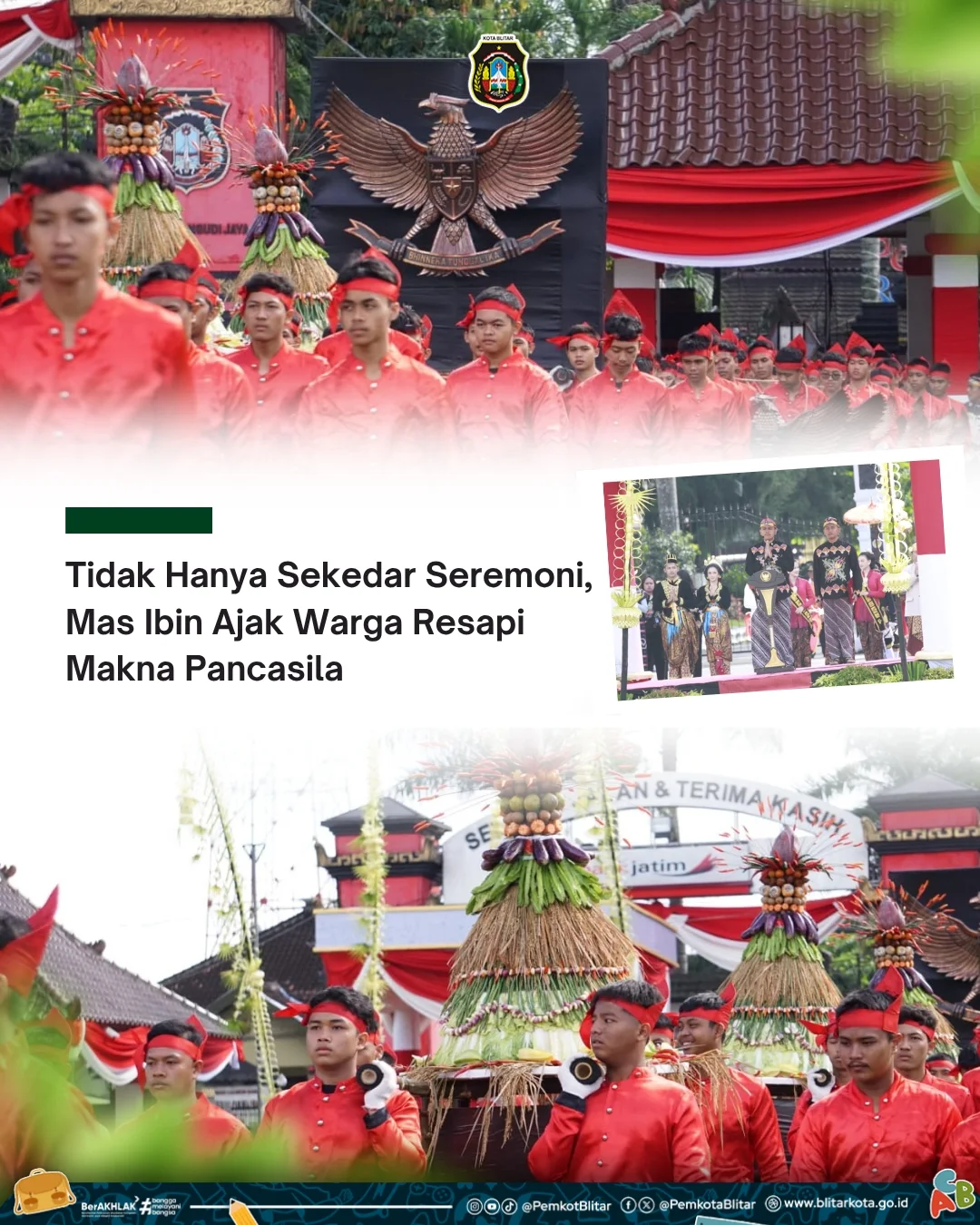 Peringatan Hari Lahir Pancasila Meriah di Kota Blitar
