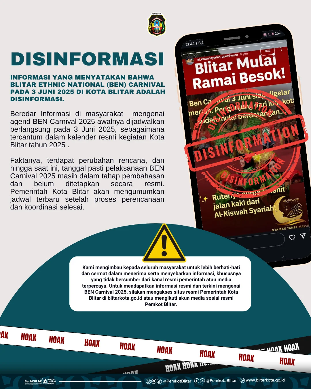 Update Penting Mengenai Pelaksanaan Blitar Ethnic National Carnival 2025