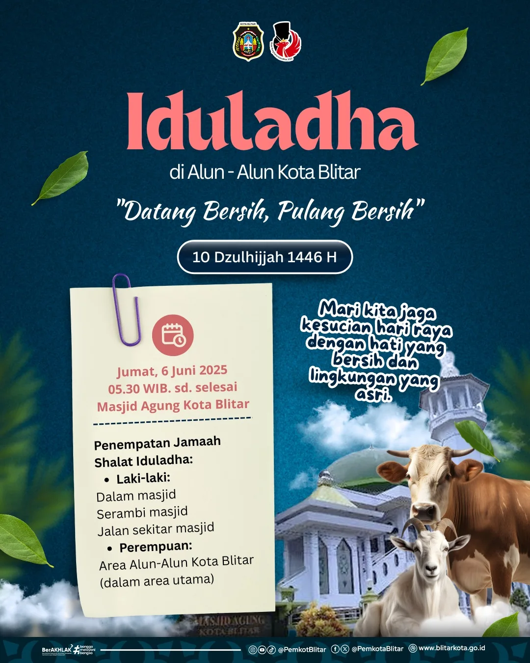 Persiapan Salat Iduladha 1446 H di Kota Blitar