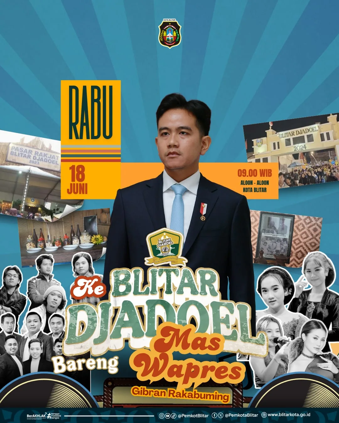 Wapres Gibran Hadiri Bazar Blitar Djadoel
