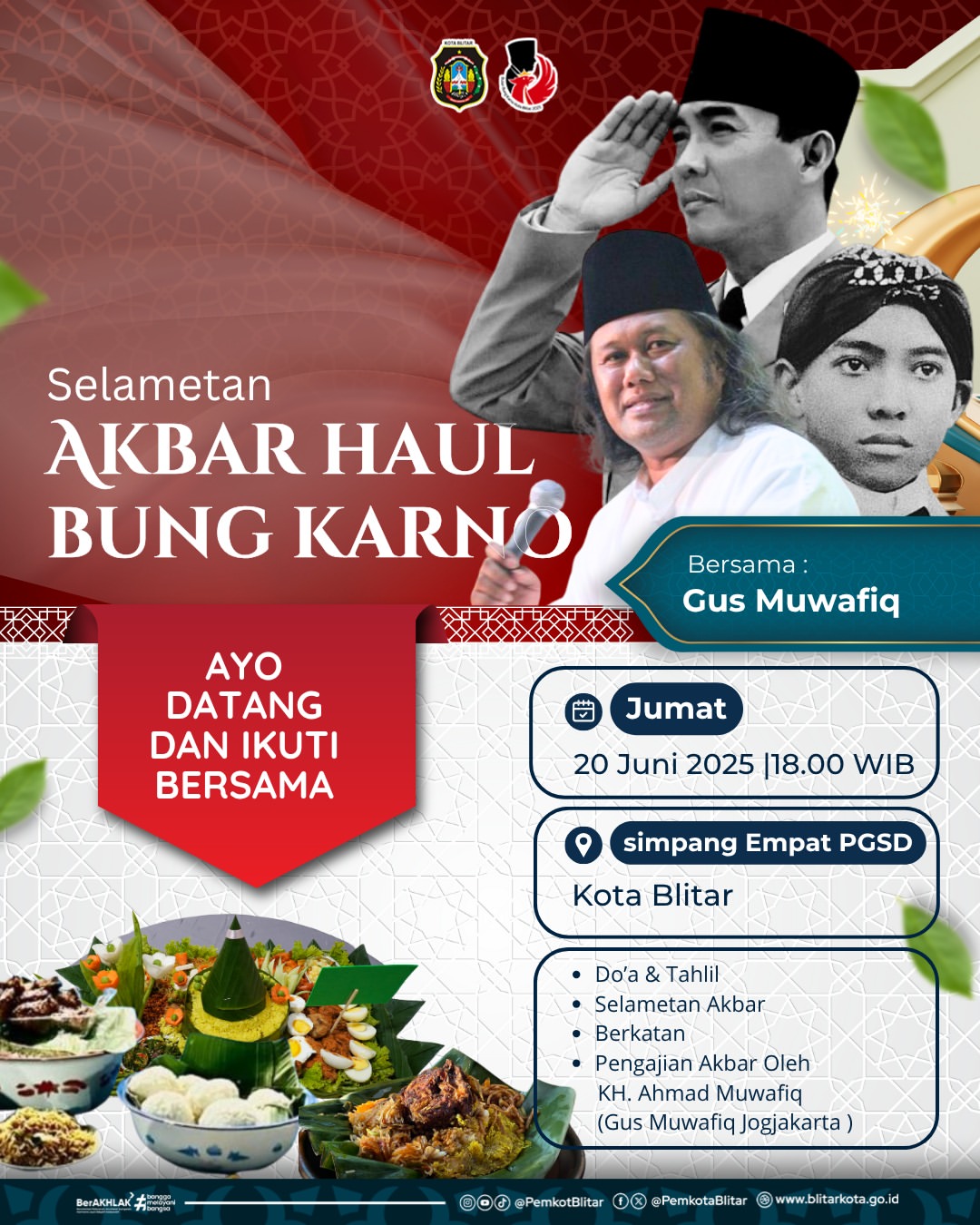 Selametan Haul Bung Karno di Kota Blitar, Ribuan Tumpeng Disiapkan