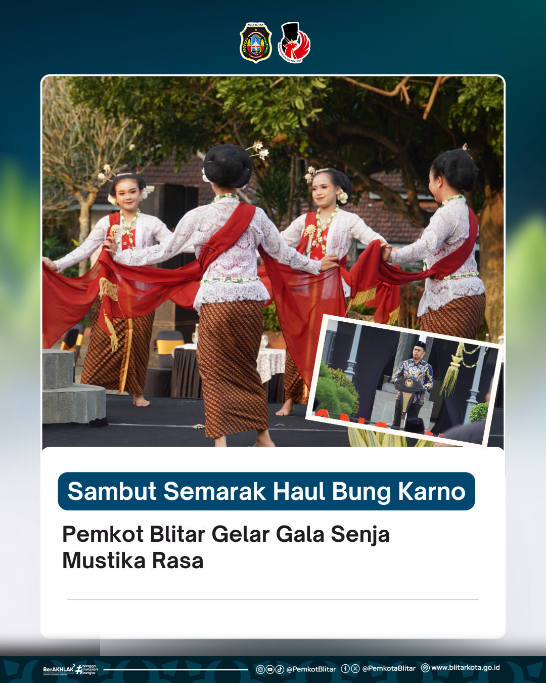 Gala Senja Mustika Rasa Sambut Haul Bung Karno di Kota Blitar