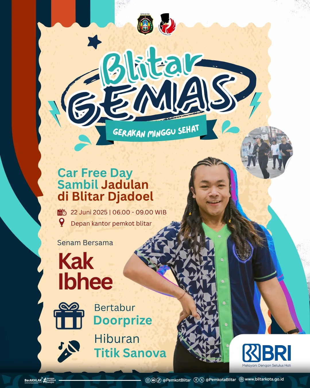 Keseruan Car Free Day di Kota Blitar Bersama Ka IBBE