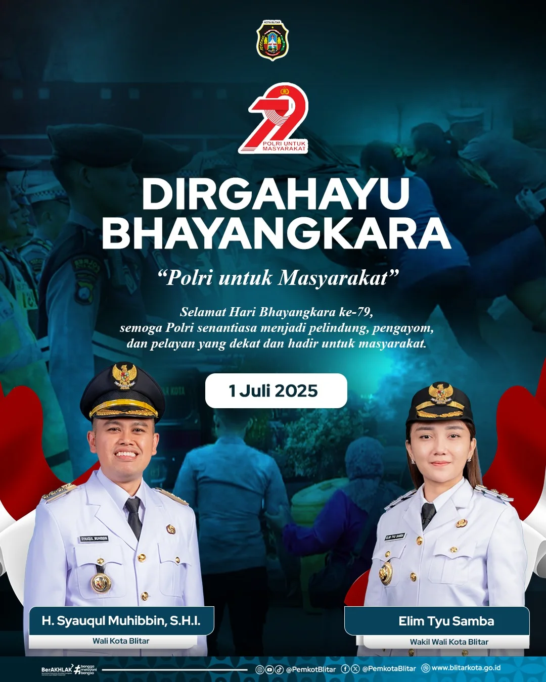 Hari Bhayangkara ke-79 Dirayakan di Blitar, Berikan Apresiasi untuk Polisi