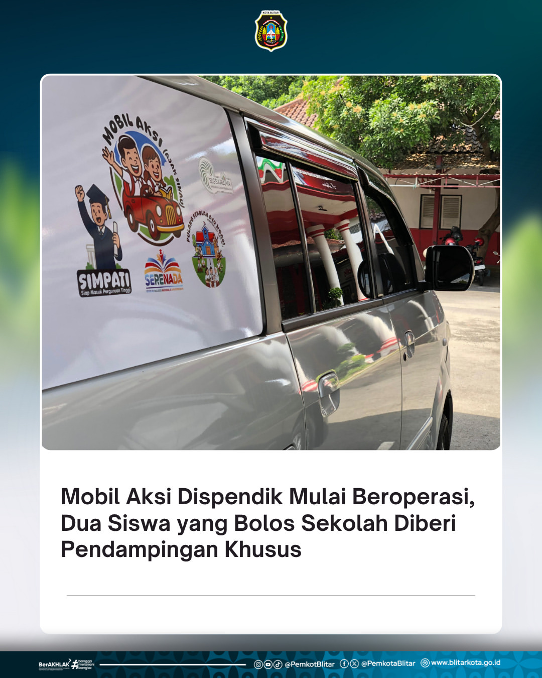 Dispendik Kota Blitar Luncurkan Mobil Aksi untuk Patroli Edukatif