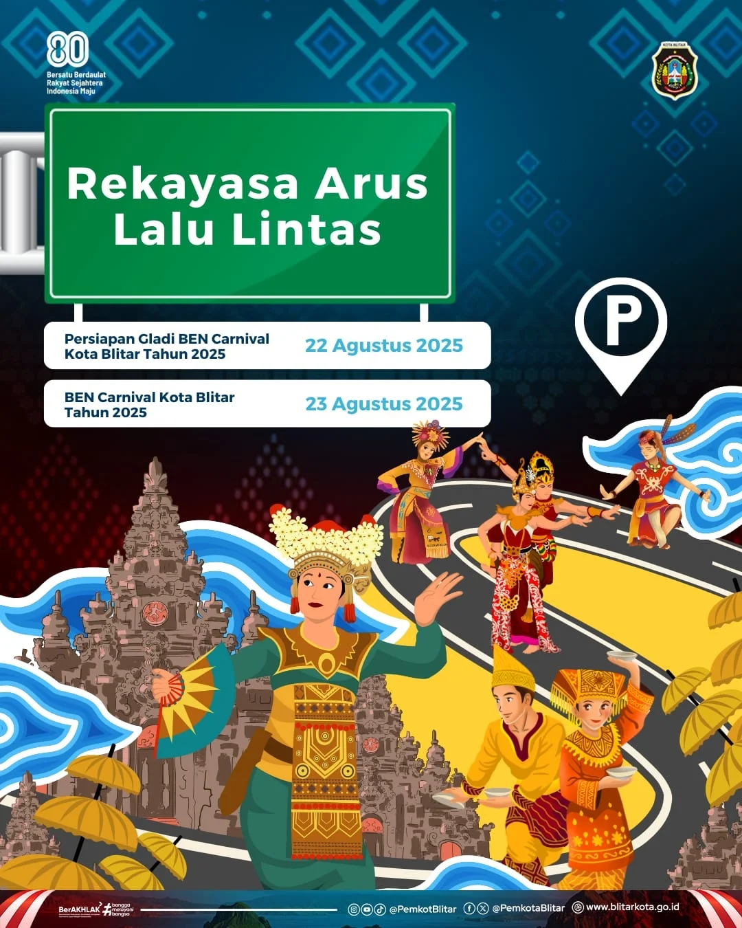 Rekayasa Lalu Lintas di Blitar Akibat Perayaan 4th BEN Carnival