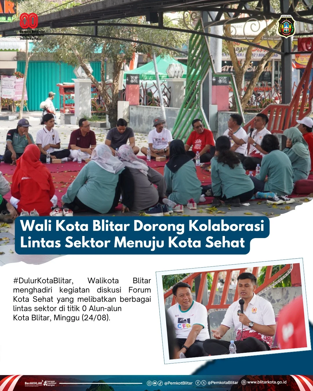 Walikota Blitar Ikuti Diskusi Bersama Lintas Sektor demi Wujudkan Kota Sehat