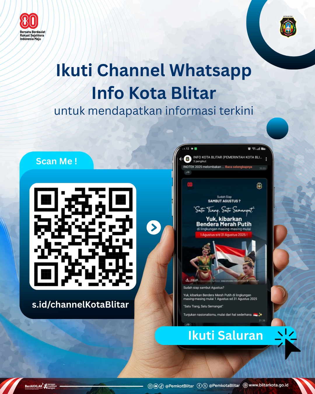 Kota Blitar Luncurkan Channel WhatsApp agar Warga Tak Ketinggalan Info Penting
