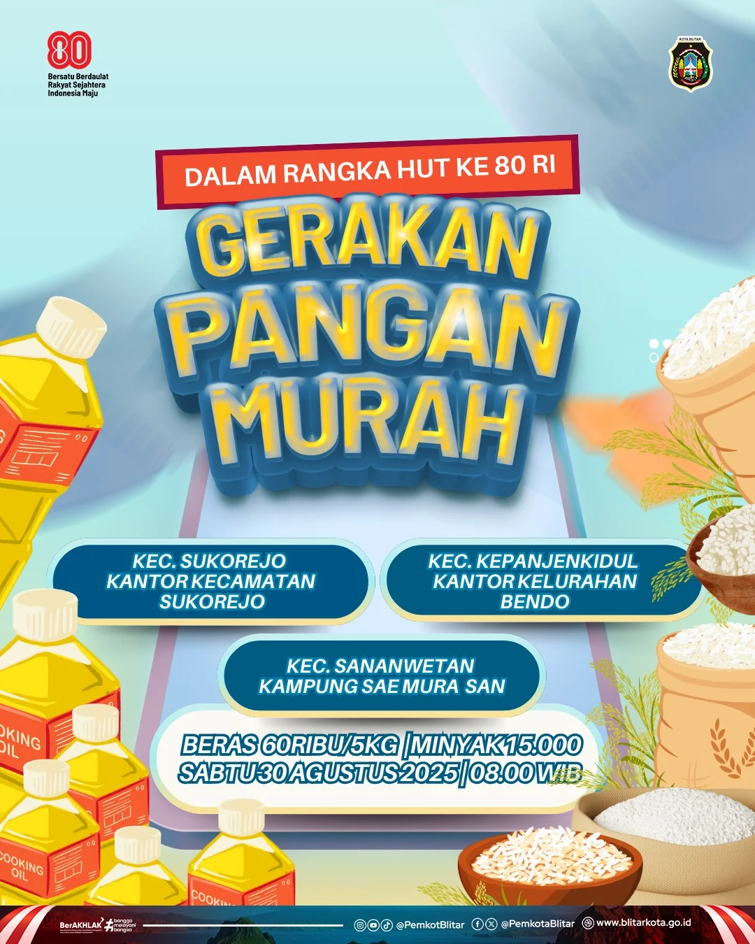 Gerakan Pangan Murah di Blitar, Solusi Belanja Hemat Ramadhan