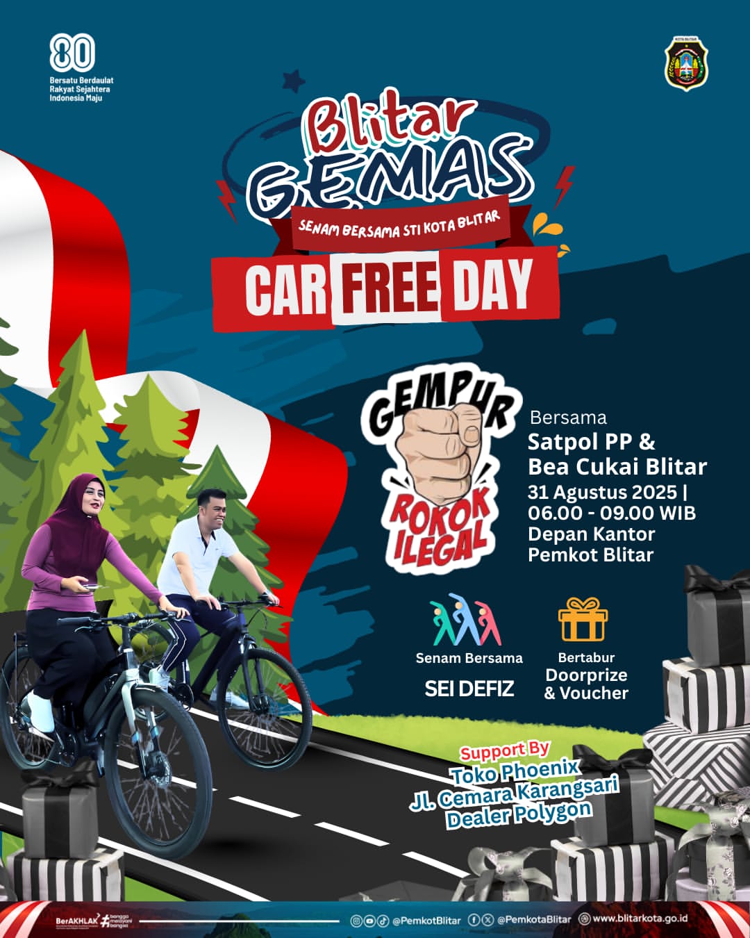 Warga Blitar Dijamin Sehat dengan Senam Bersama di Car Free Day