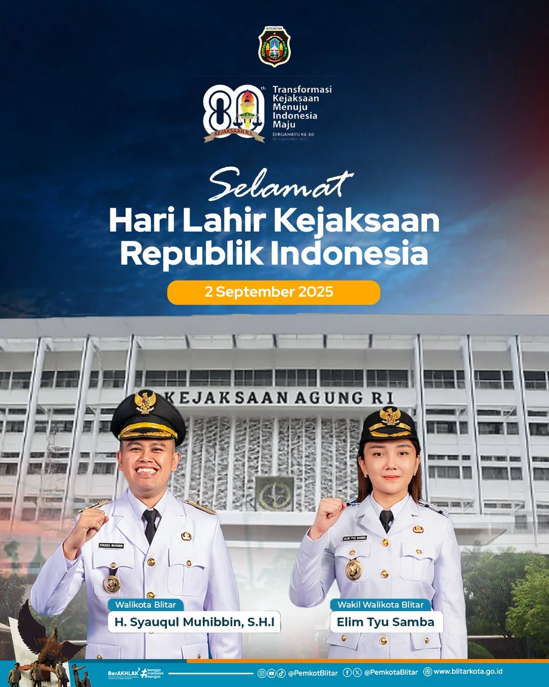 Pemerintah Kota Blitar Ucapkan Selamat Hari Lahir Kejaksaan Republik Indonesia