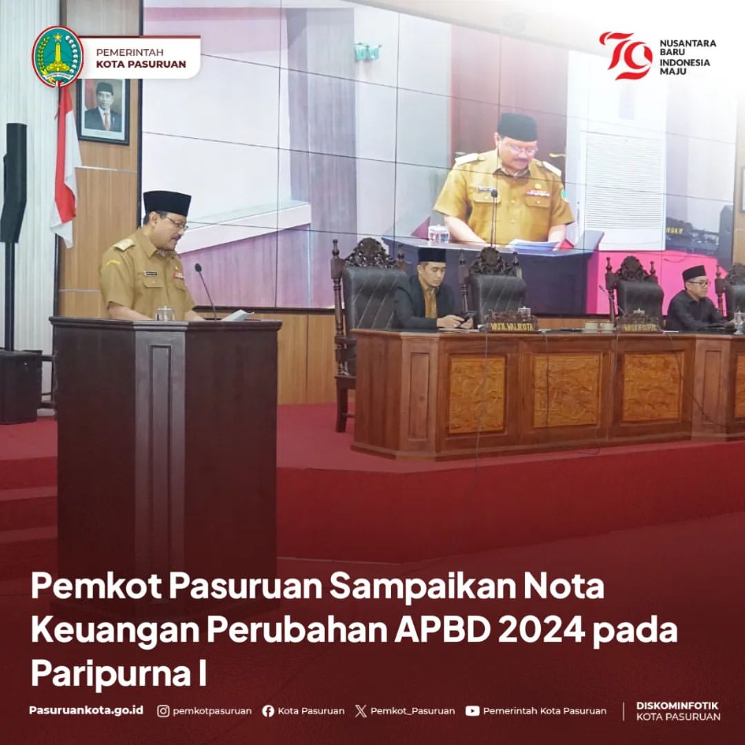 Rapat Paripurna DPRD Pasuruan Bahas Perubahan APBD 2024