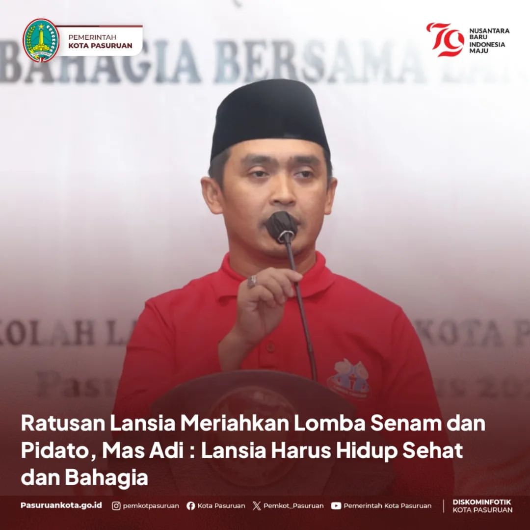 Lomba Senam dan Pidato Rayakan Hari Lanjut Usia di Pasuruan