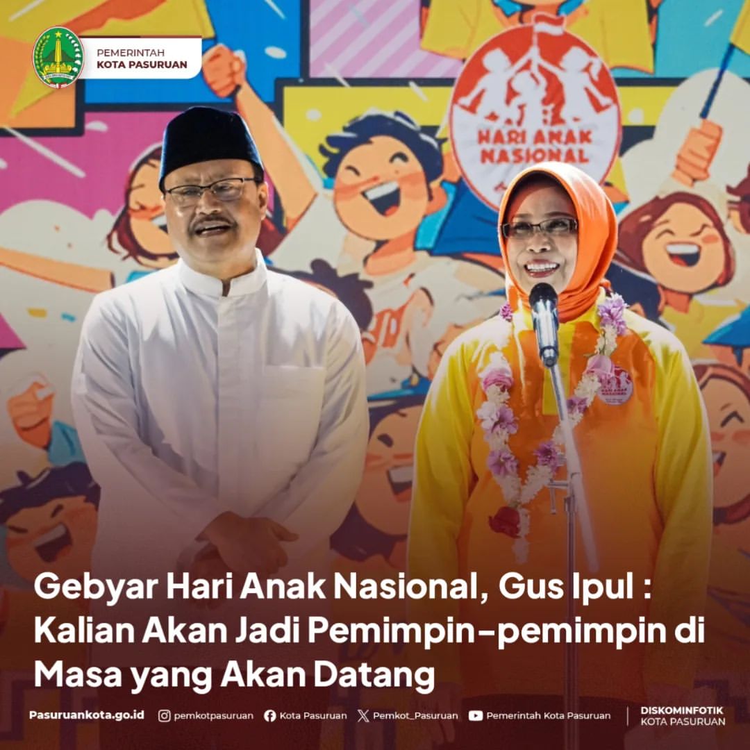 Gebyar Anak Nasional Dihadiri Wali Kota Pasuruan