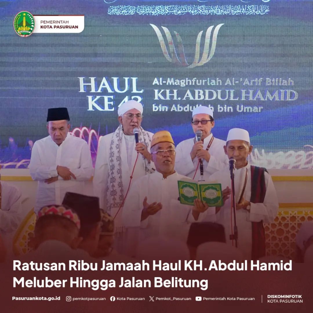 Ribuan Jamaah Hadiri Haul KH. Abdul Hamid di Pasuruan