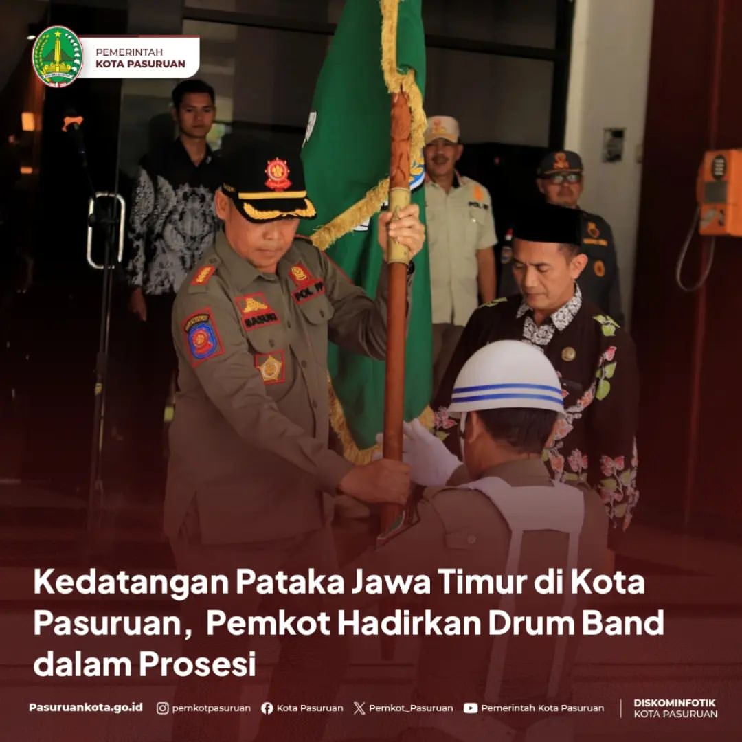 Kedatangan Kirab Pataka Jawa Timur di Kota Pasuruan