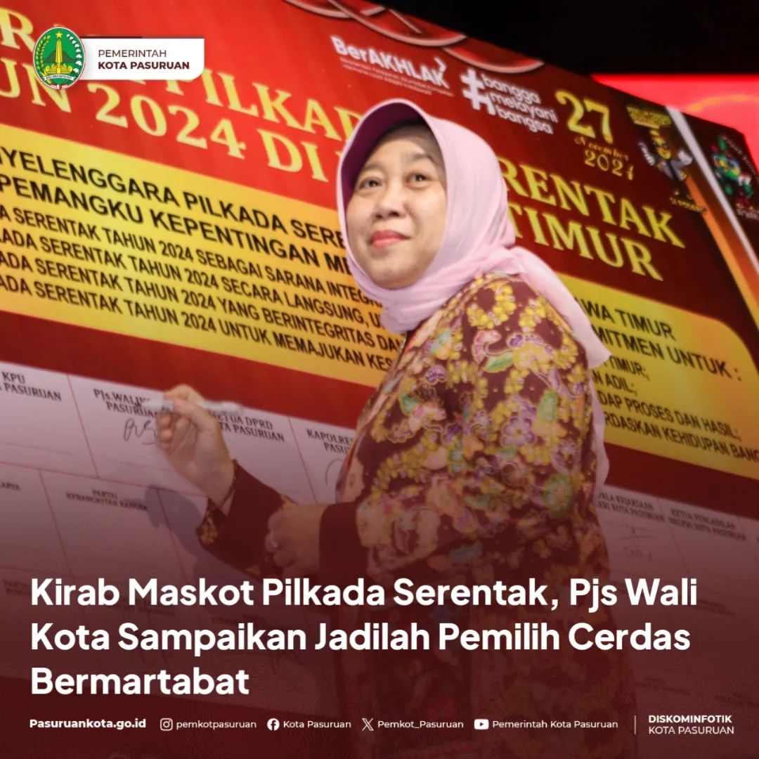 Kota Pasuruan Rayakan Kirab Maskot Pilkada Serentak