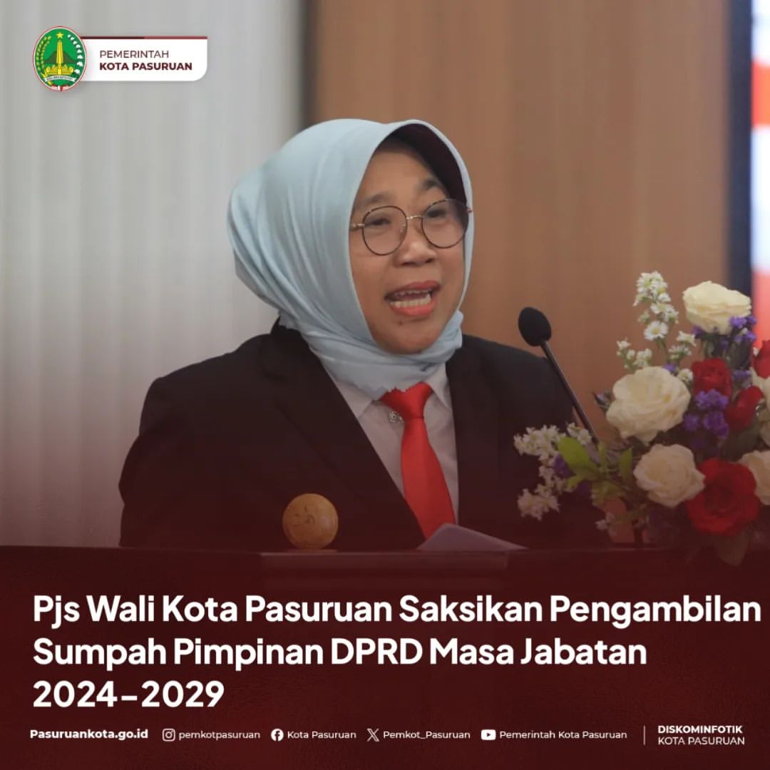 Pelantikan Pimpinan DPRD Kota Pasuruan untuk Masa Jabatan 2024-2029
