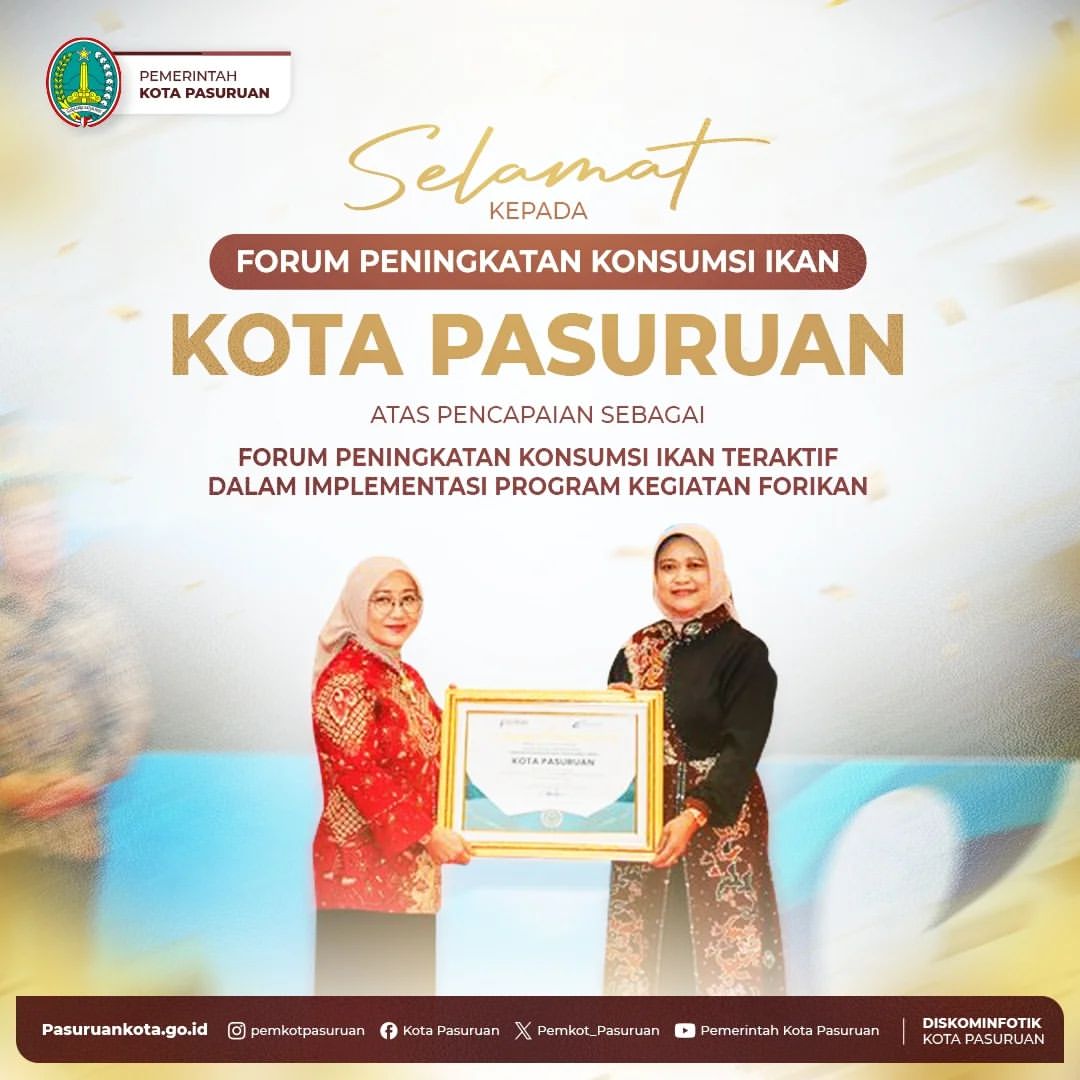 FORIKAN Kota Pasuruan Raih Penghargaan Teraktif Se-Jawa Timur