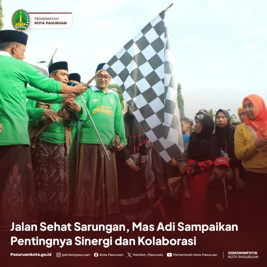 Kota Pasuruan Gelar Jalan Sehat Sarungan dalam Rangka Hari Santri Nasional