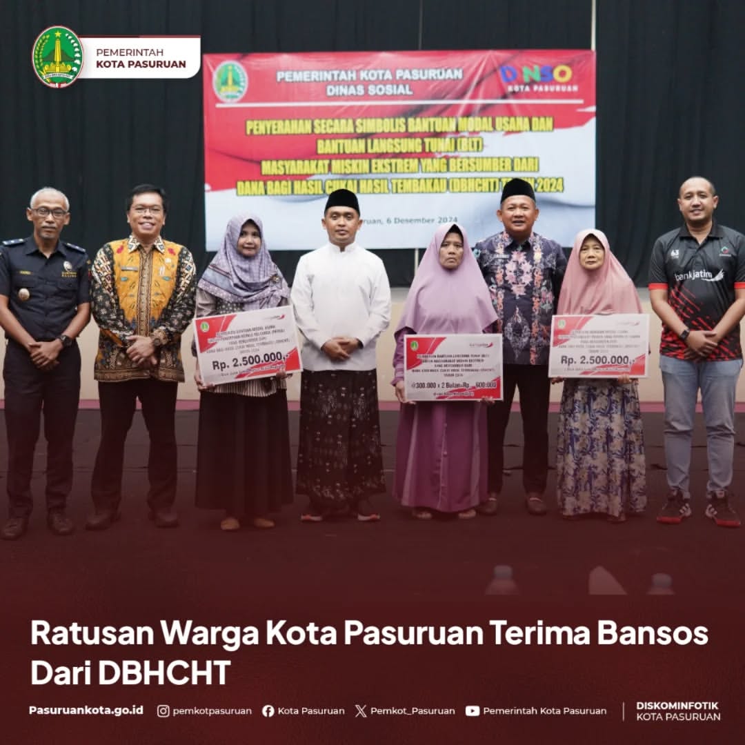 Bantuan Sosial untuk Masyarakat Pasuruan dari DBHCHT 2024