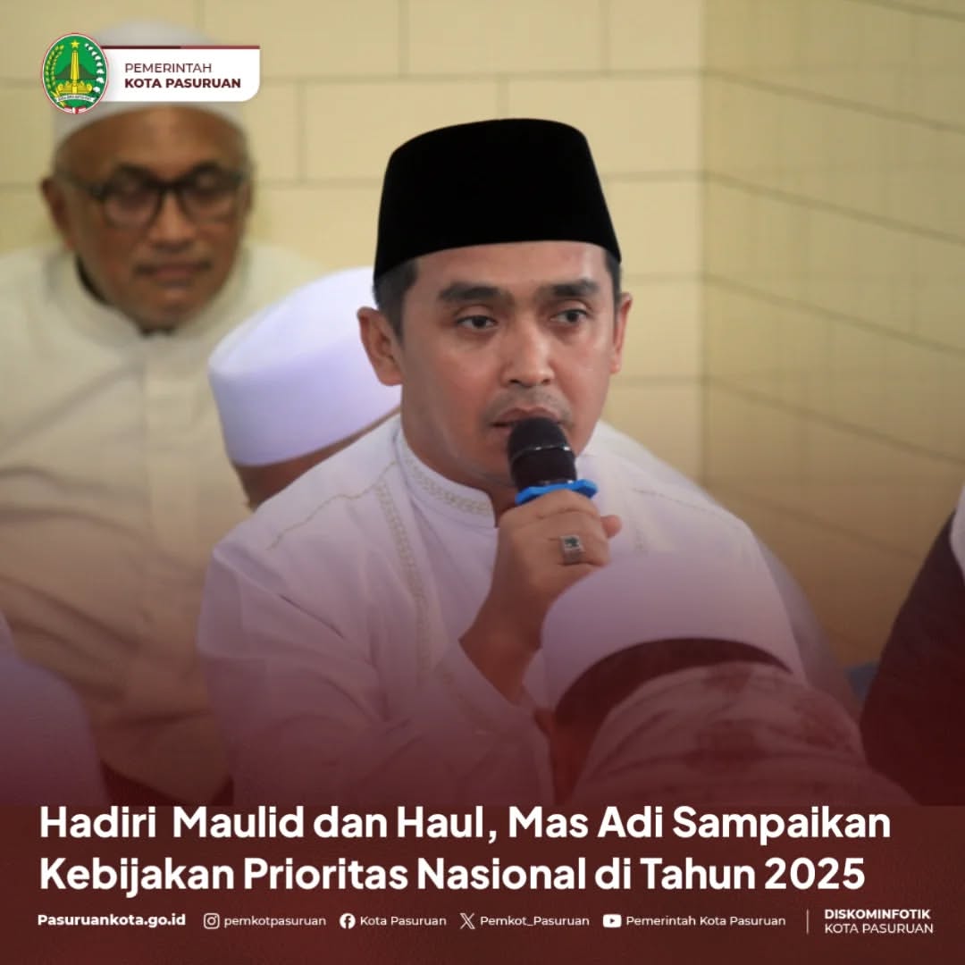 Wali Kota Pasuruan Hadiri Maulid dan Haul KH. Abdul Majid