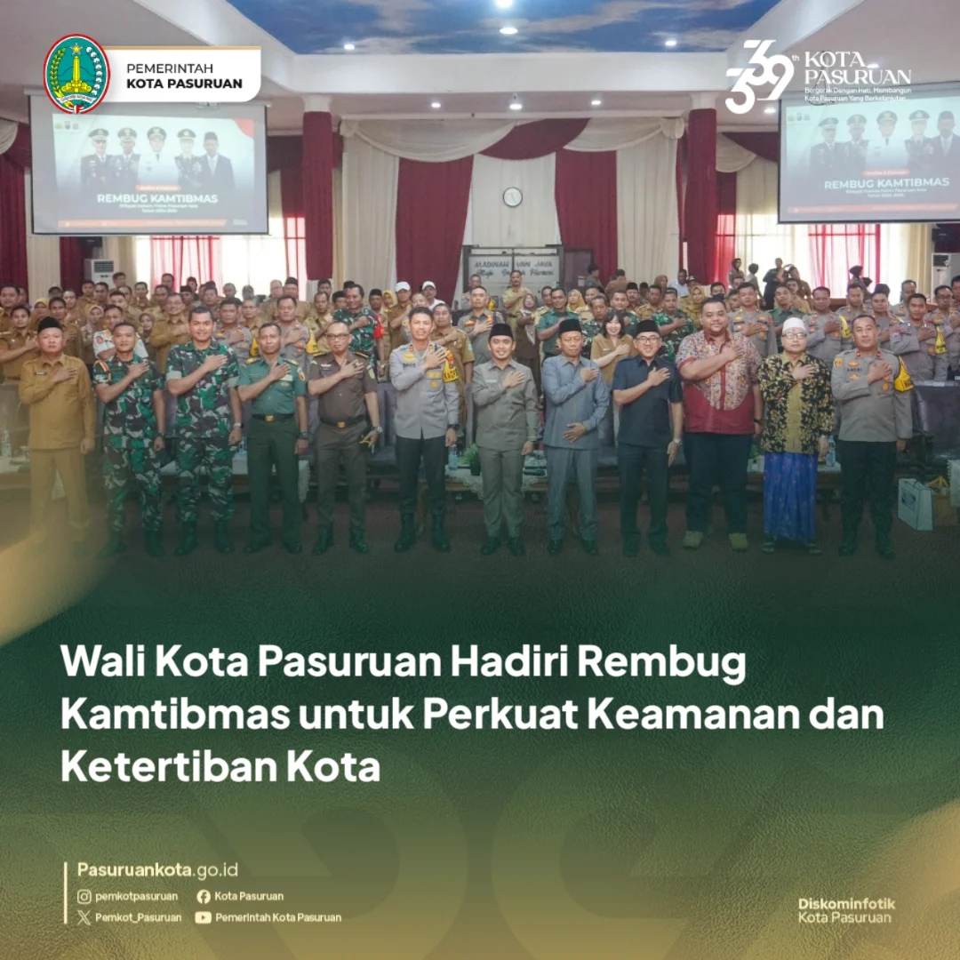 Wali Kota Pasuruan Buka Rembug Kamtibmas untuk Tingkatkan Keamanan