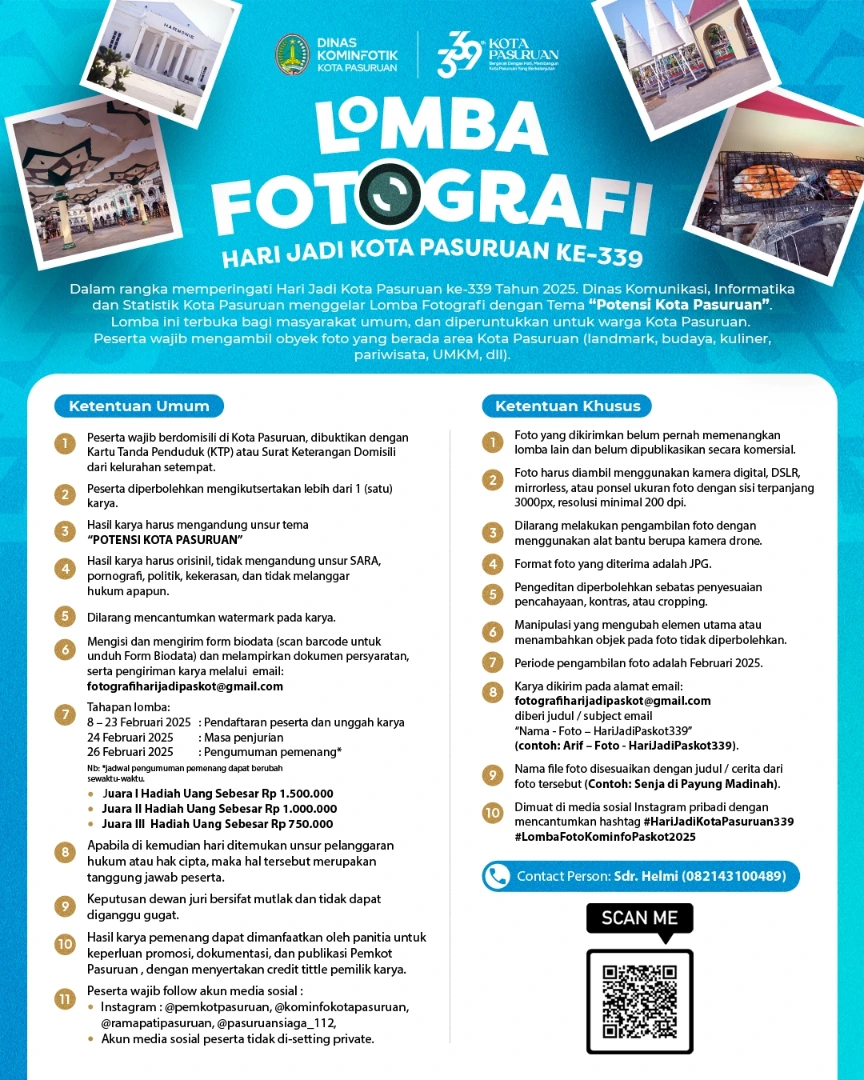 Lomba Fotografi Memperingati Hari Jadi Kota Pasuruan ke-339