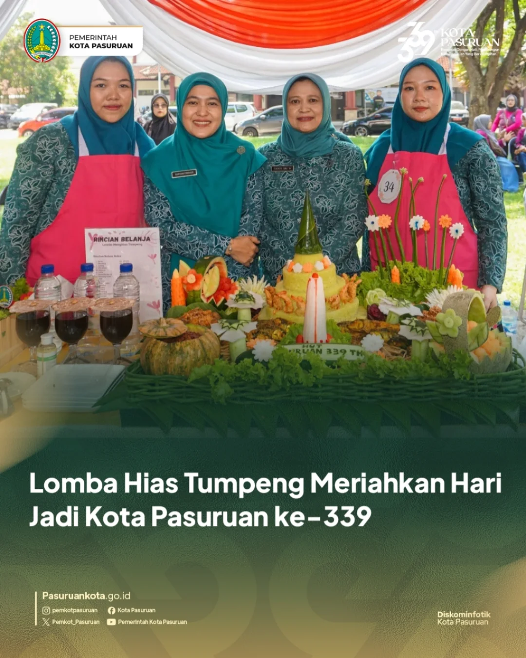 Lomba Menghias Tumpeng Meriahkan HUT Kota Pasuruan ke-399