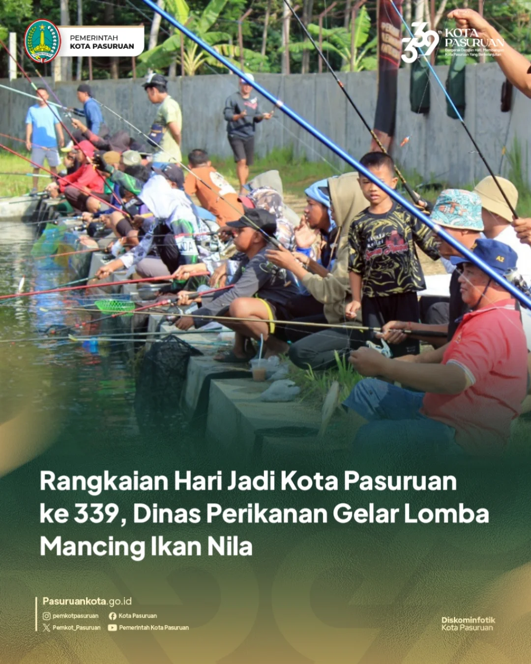 Lomba Mancing Ikan Nila Meriahkan Hari Jadi Kota Pasuruan ke-339
