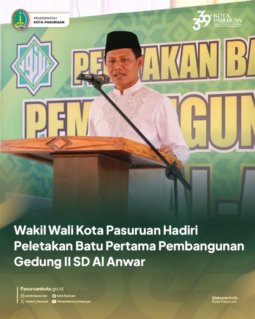 Pembangunan SD Al-Anwar di Kota Pasuruan Resmi Dimulai
