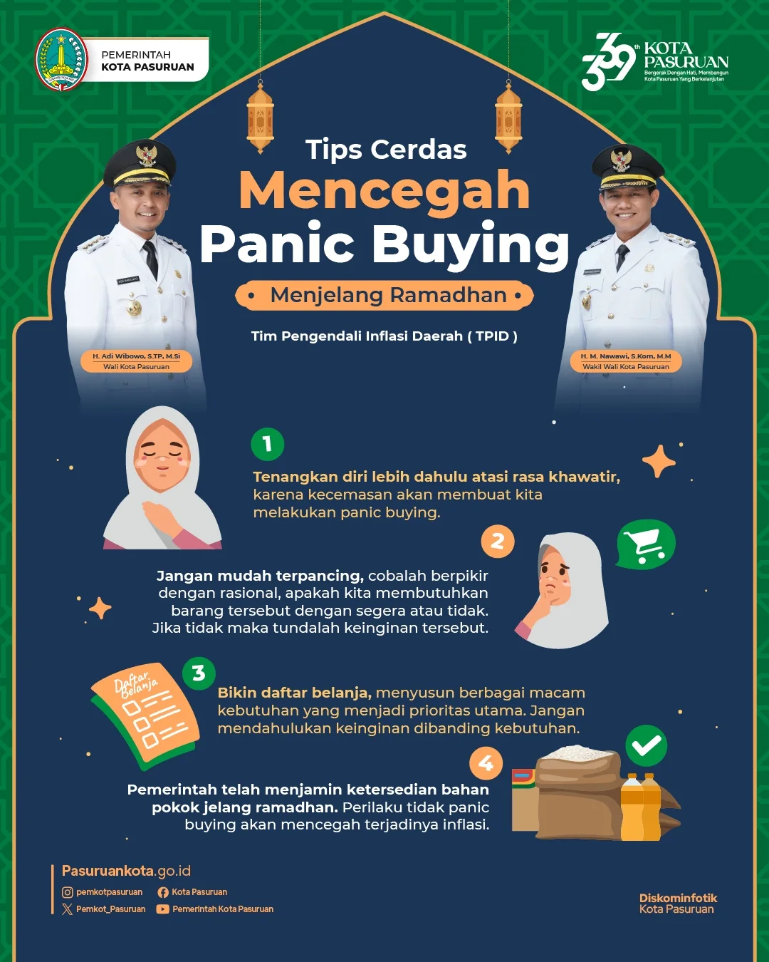 Warga Pasuruan Dihimbau untuk Tidak Panic Buying Jelang Ramadhan