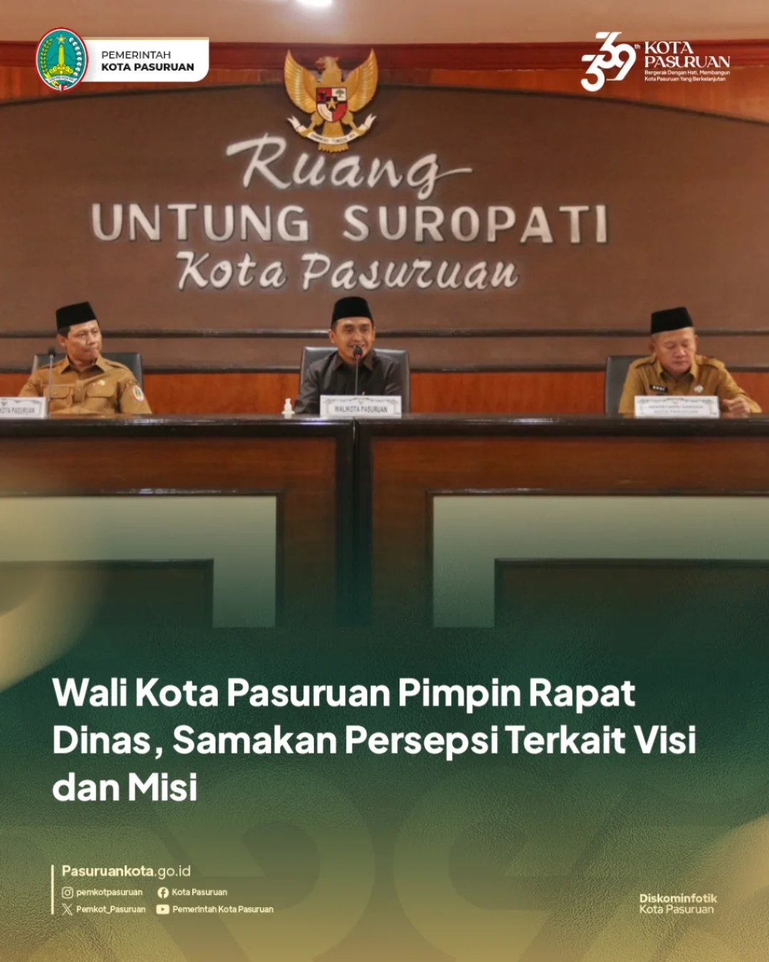 Wali Kota Pasuruan Undang OPD Dalam Rapat Dinas Pertama