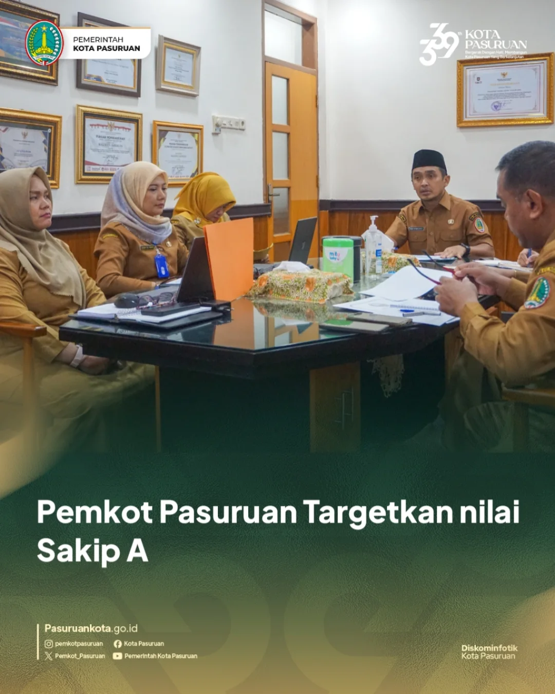 Wali Kota Pasuruan Evaluasi Kinerja Pemerintah Daerah