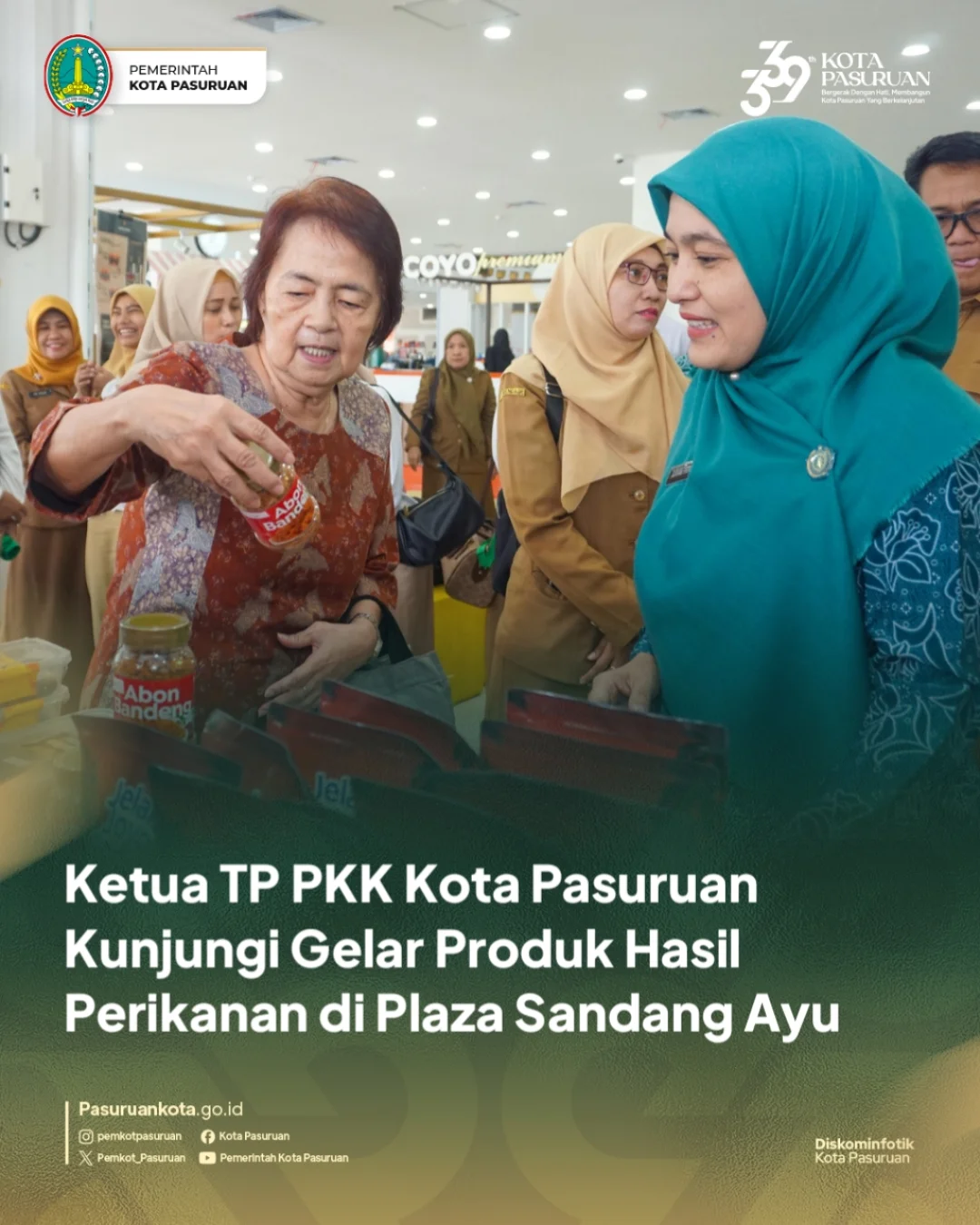 Kunjungan Ketua TP PKK Kota Pasuruan untuk Promosi Produk Perikanan Lokal