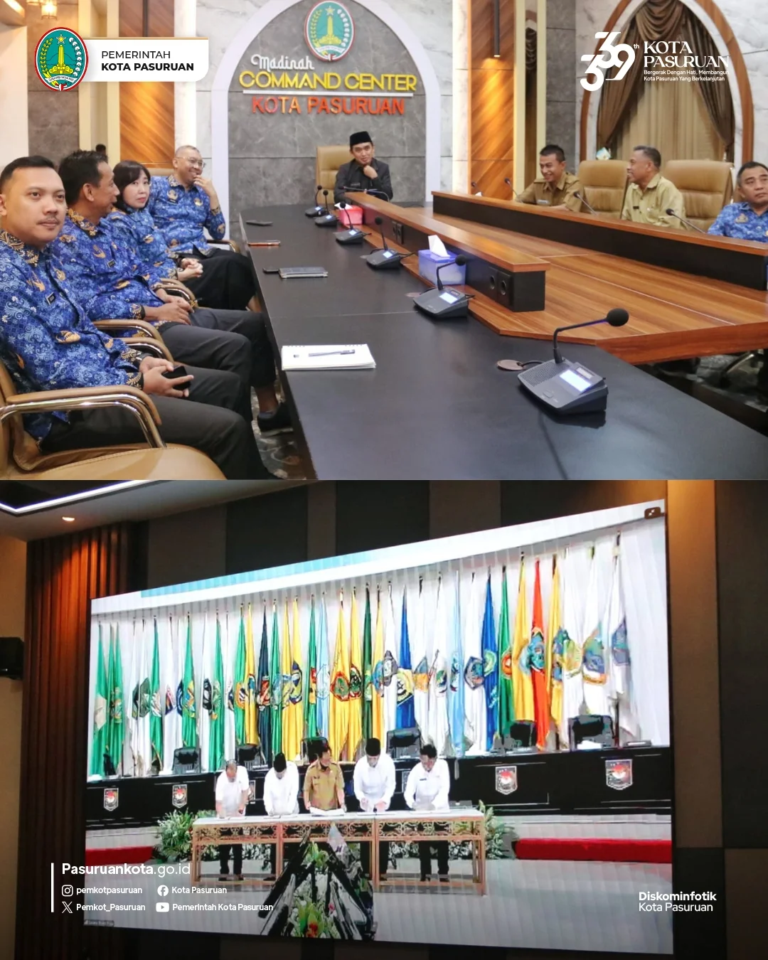 Wali Kota Pasuruan Ikuti Rapat Koordinasi Pengendalian Inflasi dan Penandatanganan Nota Kesepahaman