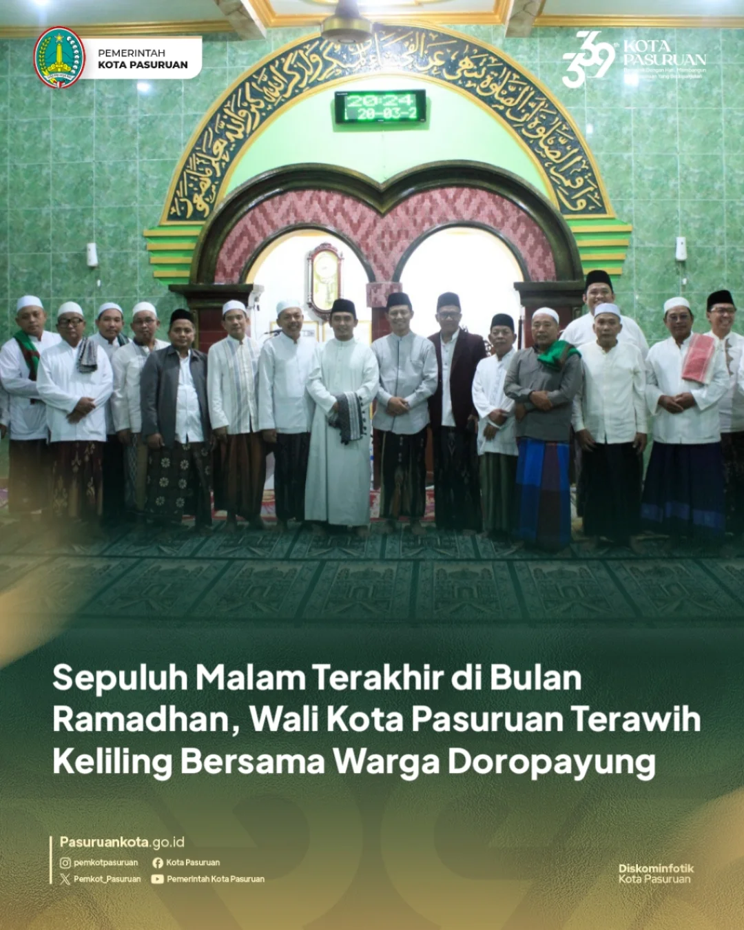 Safari Ramadhan Wali Kota Pasuruan di Masjid Rochmad